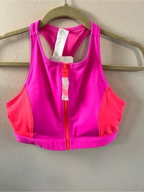 Fabletics Front Zip Bikini Top
